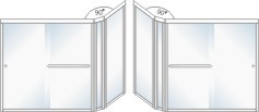 SE-5000D Shower Enclosure with 90 Degrees Angled and Return Panels