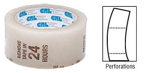 CRL Clear 2" Vinyl Molding Retention Tape - With Warning - MT2CW