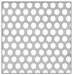 CRL Brushed Stainless Perforated Infill Panel - 1/2" Round Staggered Holes - PN1812PBS