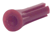 1/4" Hole, 1" Length Red Cap Plastic Anchors - CRL 12C Pack of 100