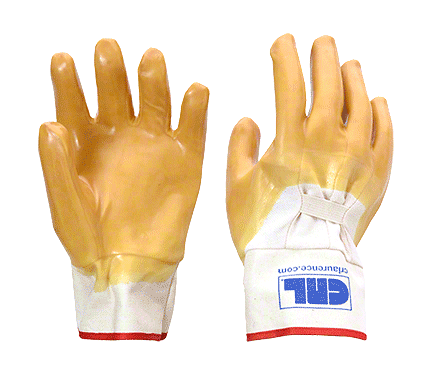 CRL Gauntlet Cuff Smooth Natural Rubber Palm Gloves CRL 12