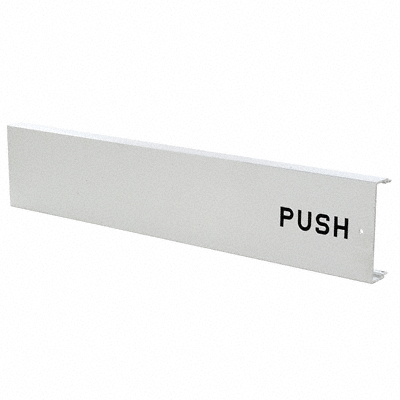 CRL Satin Aluminum Right Hand Reverse Push Pad Engraved with Push for JacksonÂ® 3100 Series Mid Panel Panic Exit Device CRL 300041R628