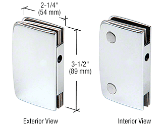 CRL Polished Chrome Glass Swinging Door Lock Receiver for 700CCH CRL 701CCH