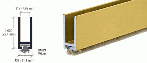 Gold Anodized Dust Proof Wipers - CRL D1624GA_CS