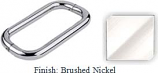 Brushed Nickel 8 inch Back-To-Back Tubular 3/4 inch Diameter Pull Handle with Optional Metal Washers - BN608PBN