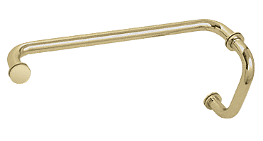 CRL Satin Brass 6" Pull Handle and 12" Towel Bar BM Series Combination With Metal Washers CRL BM6X12SB