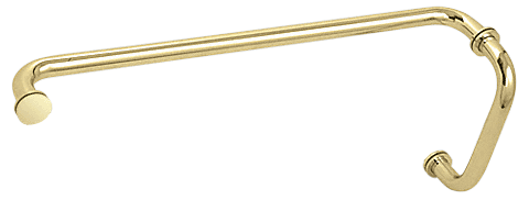 Brass (BM Series) 8 inch Pull Handle 24 inch Towel Bar Combination with Metal Washers - CRL BM8X24BR