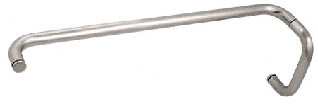 CRL Satin Nickel 6" Pull Handle and 24" Towel Bar BM Series Combination Without Metal Washers CRL BMNW6X24SN