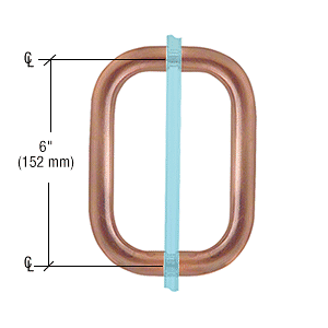 CRL Antique Brushed Copper 6" Back-to-Back Solid Brass 3/4" Diameter Pull Handles Without Metal Washers CRL BPD6ABC0