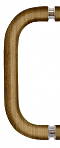 CRL Antique Brass 6" Single-Sided Solid 3/4" Diameter Pull Handle Without Metal Washers CRL BPS6ABR