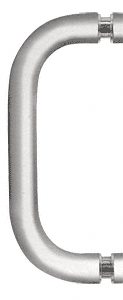 CRL Brushed Satin Chrome 6" Single-Sided Solid 3/4" Diameter Pull Handle Without Metal Washers CRL BPS6BSC