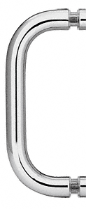 CRL Polished Chrome 6" Single-Sided Solid 3/4" Diameter Pull Handle Without Metal Washers CRL BPS6CH