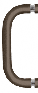 Oil Rubbed Bronze 8 inch Single-Sided Solid 3/4 inch Diameter Pull Handle Without Metal Washers - CRL BPS8ORB