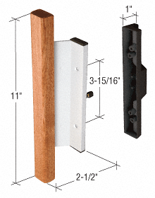 CRL Wood/Aluminum Mortise - Style Handle 3-15/16" Screw Holes CRL C1019