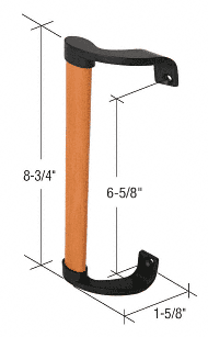 Wood/Black Inside Pull; 6-5/8 inch Screw Holes - CRL C1038