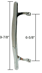 Chrome Inside Pull; 6-5/8 inch Screw Holes - CRL C1067