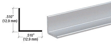 CRL Satin Anodized 1/2" Aluminum Angle Extrusion CRL D1627A