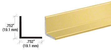 CRL Gold Anodized 3/4" Aluminum Angle Extrusion CRL D1628GA