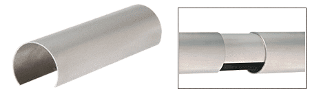 CRL Stainless Steel Connector Sleeve for 1" Cap Railings, Cap Rail Corners and Hand Railings CRL GR10CSS