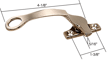 Left Hand Casement Window Locking Handle; 1-3/8 inch Screw Holes, Ring Handle - CRL H3600