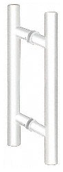 White 6 Inch Ladder Pull Back-to-Back Pull Handle - CRL LP6X6W