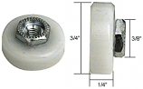 3/4 inch Flat Edge Nylon B.B. Shower Door Roller with Threaded Hex Hub - CRL M6001_OS Pack of 2