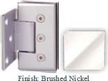 Brushed Nickel Masis 783 Series Heavy Duty with Square Edges Wall Mount Offset Short Back Plate Hinge - MA783C-2_BN