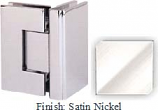 Satin Nickel Masis 783 Series Heavy Duty with Square Edges 90 Degree Glass-To-Glass Hinge - MA783D_SN