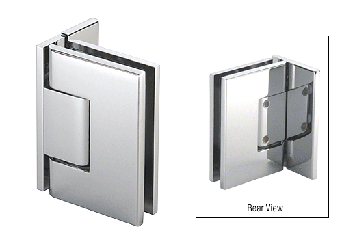 CRL Chrome Adjustable Wall Mount Offset Plate Melbourne Hinge with Cover Plate CRL MEL324CH