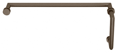 Oil Rubbed Bronze "MT" Series Combination 6 inch Pull Handle 24 inch Towel Bar - CRL MT6X24ORB