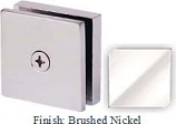 Brushed Nickel Mush 662E Series 2 inch Square Seam Clip 2 inch x 2 inch (Traditional Design Square Corners) - MU662E_BN
