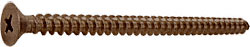 Brushed Bronze #10 x 3" Wall Mounting Flat Head Phillips Sheet Metal Screw - CRL P103BBRZ Pack of 10