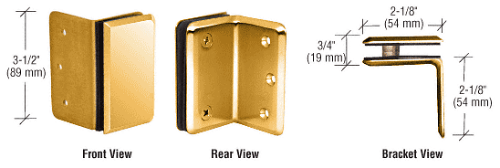 CRL Gold Plated Pinnacle and Prima Series Wall Mount Bracket CRL P190SGP