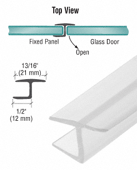 CRL Clear Co-Extruded Bottom Wipe With Drip Rail for 1/2" Glass 32 5/8" Long 