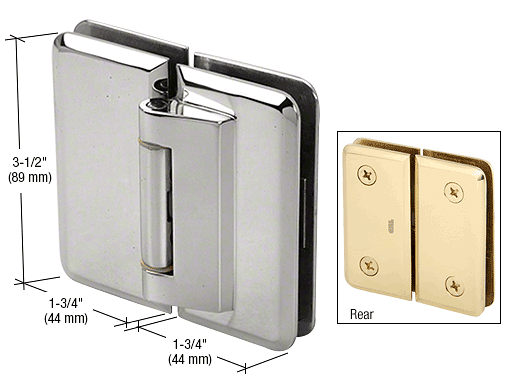 CRL Chrome Petite 181 Series 180 Degree Glass-to-Glass Hinge Swings Out Only CRL PET181CH