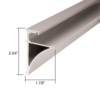 CRL Brushed Nickel 1/4 Standard AluminumJ Channel - 12 ft Long - Screen  Door Hardware 