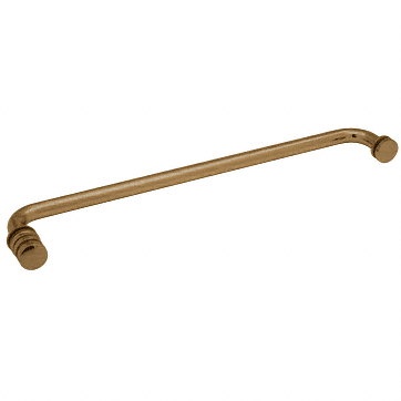 CRL Antique Brass 18" Towel Bar with Contemporary Knob CRL TBCC18ABR