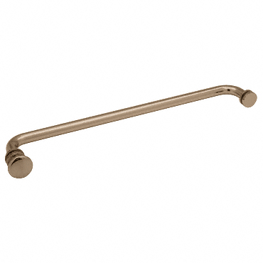 CRL Brushed Bronze 18" Towel Bar with Traditional Knob CRL TBCT18BBRZ