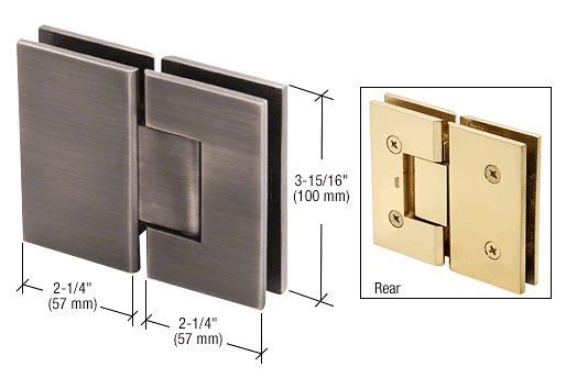CRL Antique Brushed Nickel Vienna 180 Series Glass-to-Glass Hinge CRL V1E180ABN