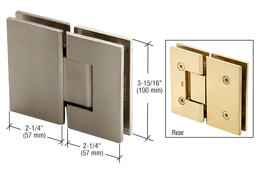 CRL Brushed Nickel Vienna 580 Series Glass-to-Glass Hinge with Internal 5 Degree Pin CRL V1E580BN