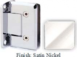 Satin Nickel VAN Series Beveled with Round Edges Wall Mount Full Back Plate Hinge - VA781B_SN