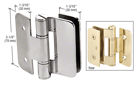 CRL Polished Stainless Zurich 05 Series Wall Mount Outswing Hinge CRL ZUR05PS