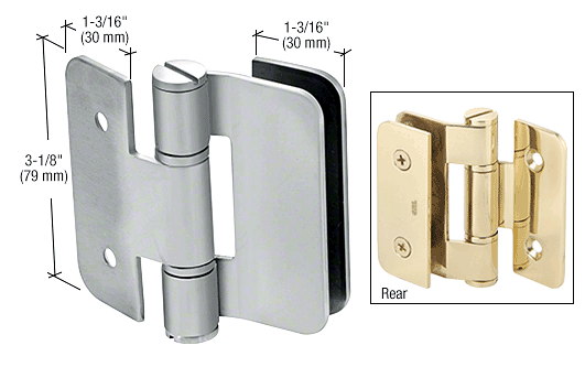 CRL Brushed Stainless Zurich 05 Series Wall Mount Outswing Hinge CRL ZUR05SS