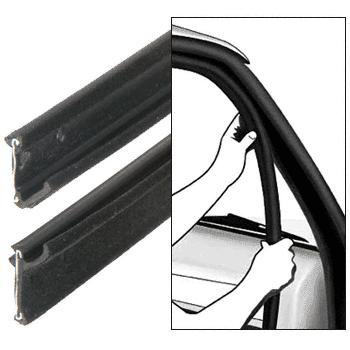CRL 1973-79 Ford Full Size Truck Inner and Outer Driver Side and Passenger Side Belt Weatherstrip- 4 PC Kit - 1012549