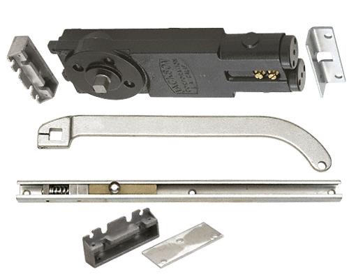 CRL/Jackson ANSI Grade 1 Light Duty Spring 90 Degree Hold-Open Overhead Concealed Closer With "S" Offset Slide-Arm Hardware Package Aluminum - 21211S62808