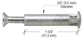 CRL Aluminum Sex Bolt for Hardware Mounting to 1-3/4" Thick Doors - 8025_OS