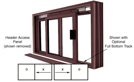 CRL Dark Bronze DW Series Manual Deluxe Sliding Service Window OX or XO Without Screen - DW1800DU