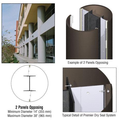 CRL Custom Oil Rubbed Bronze Premier Series Round Column Covers Two Panels Opposing - PCR20CORB