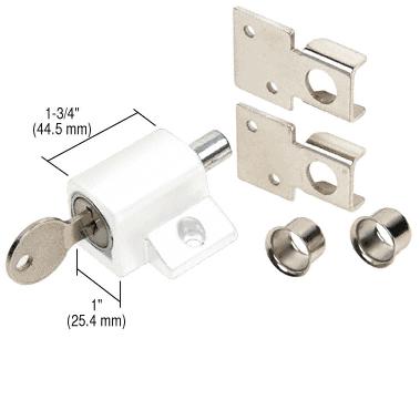 CRL White Keyed Patio Door Lock - Bulk (10) Pack - S4360B