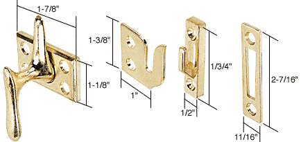 Brass Casement Lock - CRL H3553